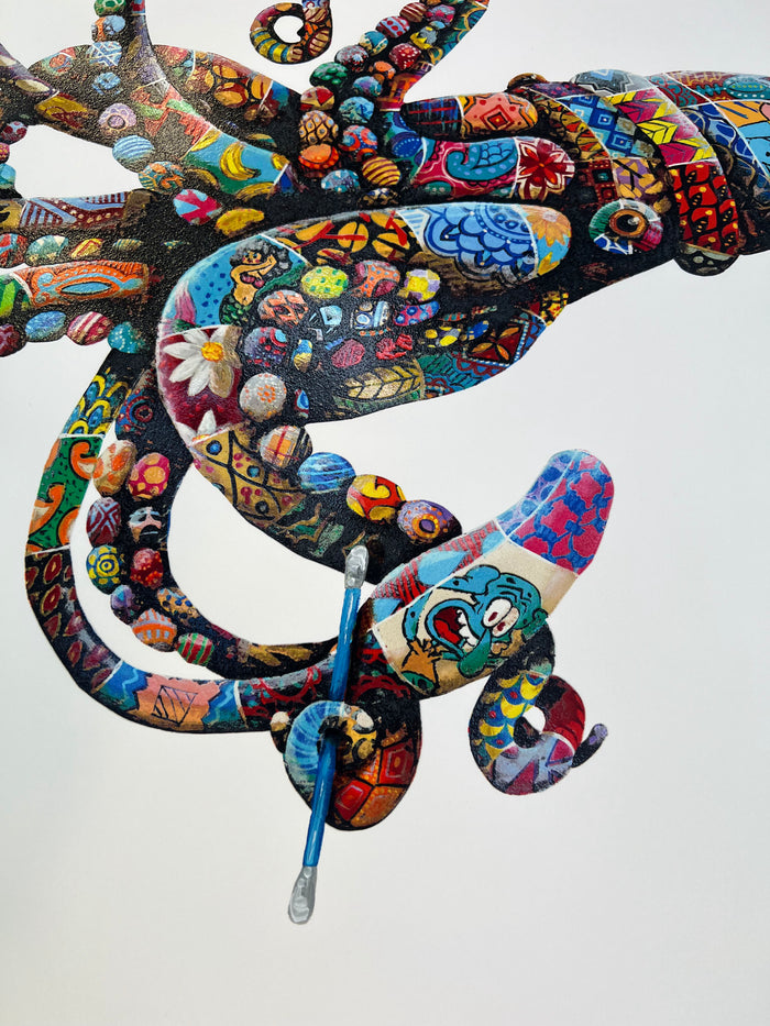 LOUIS MASAI - CYAN TIPOFF - HAND PAINTED ED OF 21