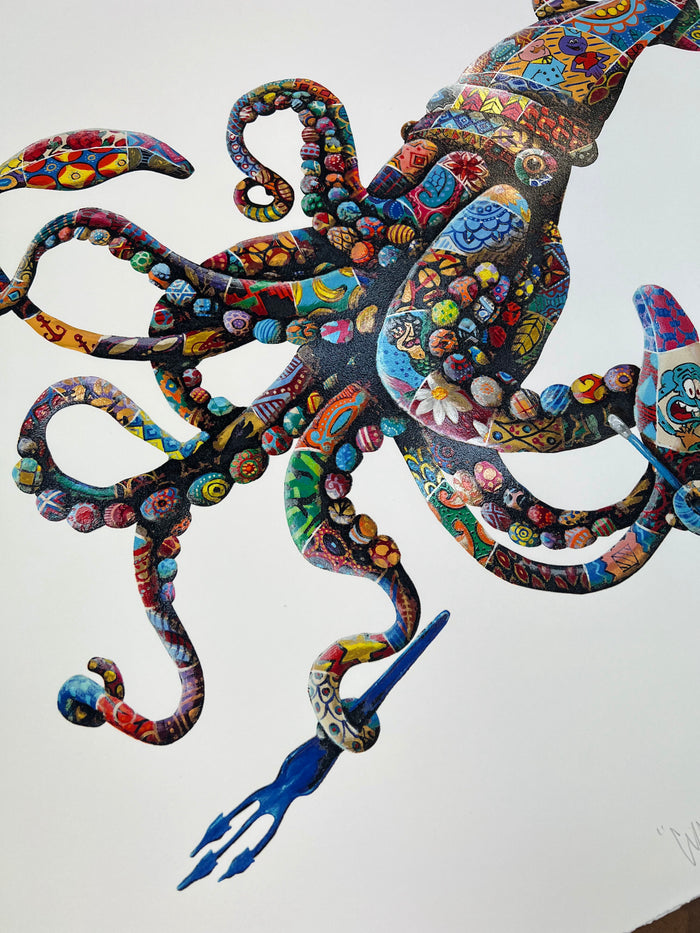 LOUIS MASAI - CYAN TIPOFF - HAND PAINTED ED OF 21