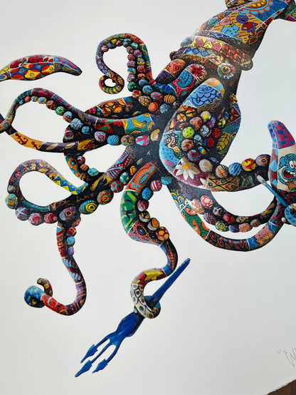 LOUIS MASAI - CYAN TIPOFF - HAND PAINTED ED OF 21