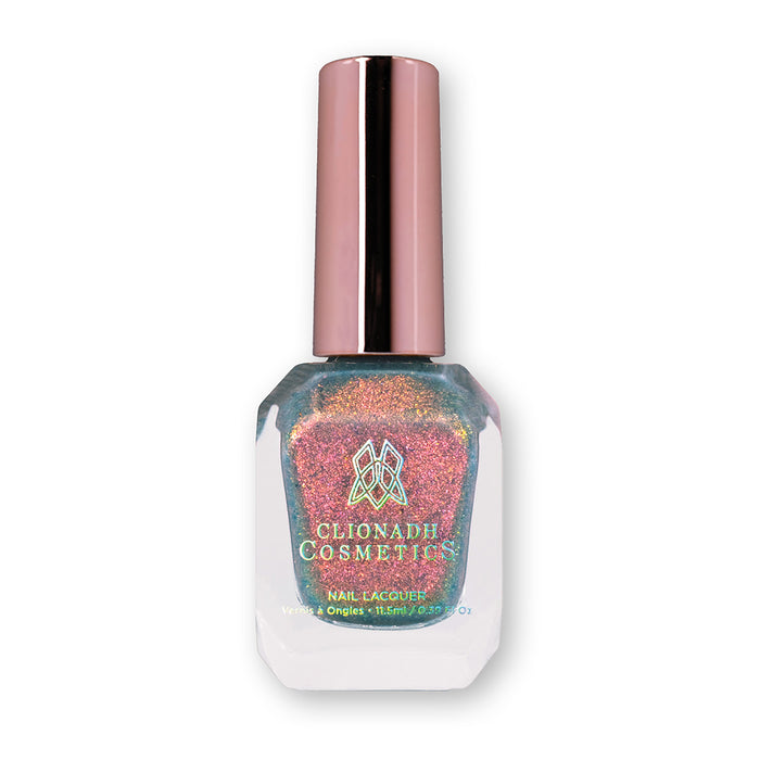 Bottle of nail polish containing Love Letter Nail Lacquer on a white background.