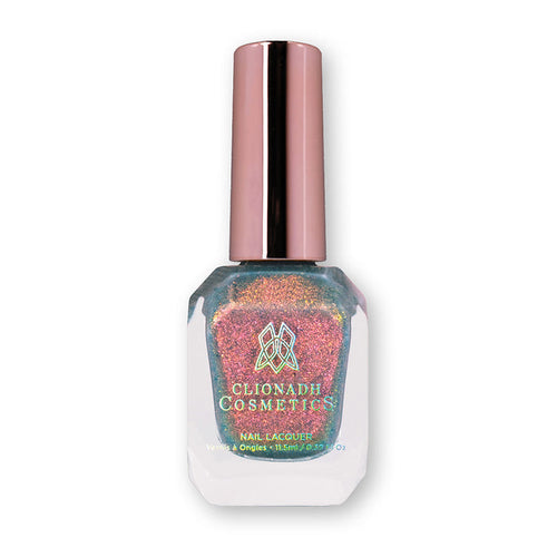 Bottle of nail polish containing Love Letter Nail Lacquer on a white background.