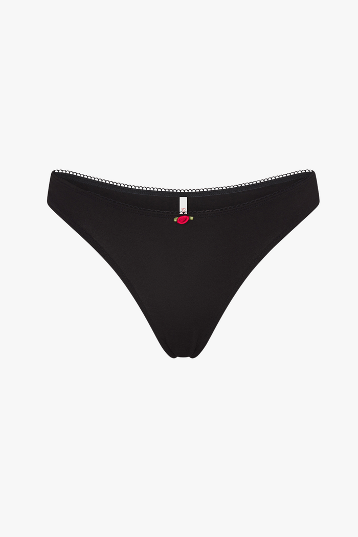 LOW RISE THONG IN ONYX
