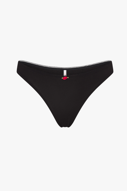 LOW RISE THONG IN ONYX