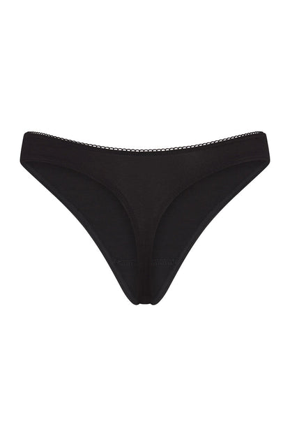 LOW RISE THONG IN ONYX
