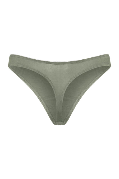 LOW RISE THONG IN SAGE