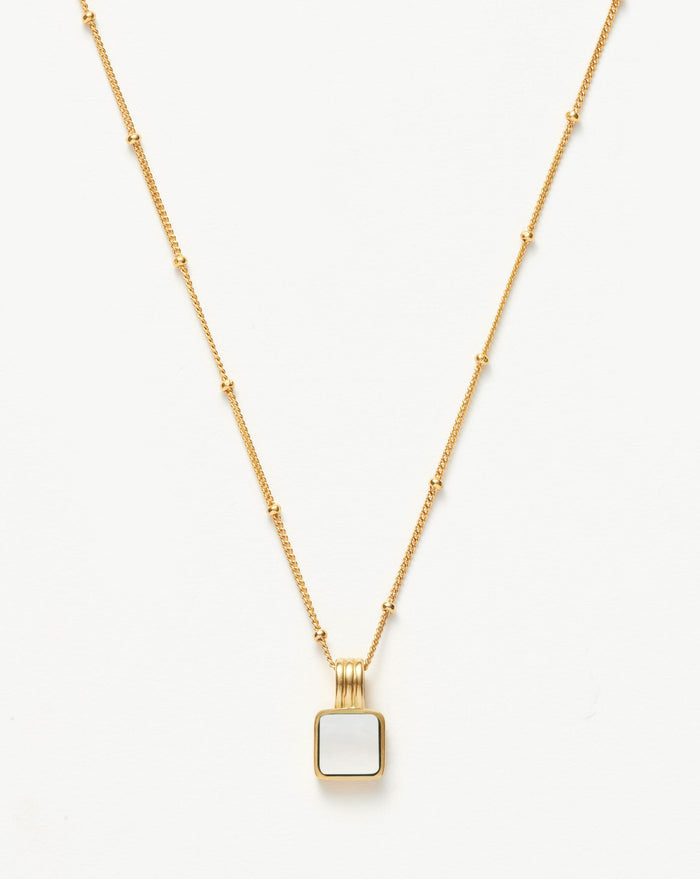 Lucy Williams Square Mother of Pearl Necklace Necklaces Missoma