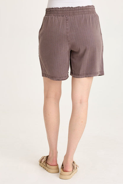 XCVI Lynn Embroidered Pinstripe Short