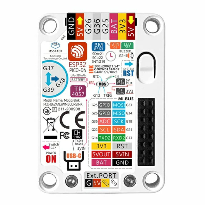 M5Stack CoreInk by M5Stack - The Pi Hut