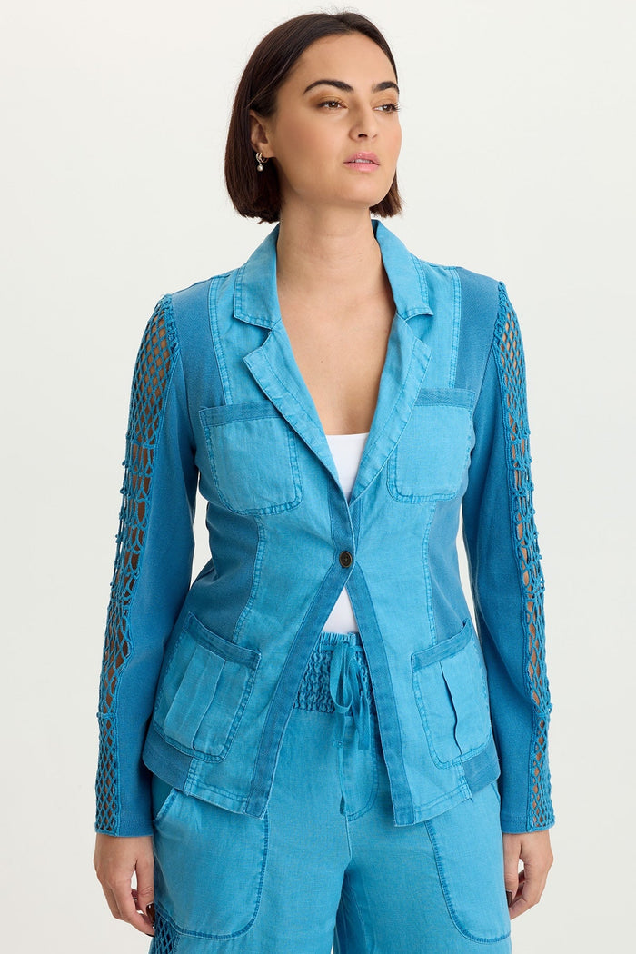 XCVI Mackie Linen Crochet Jacket