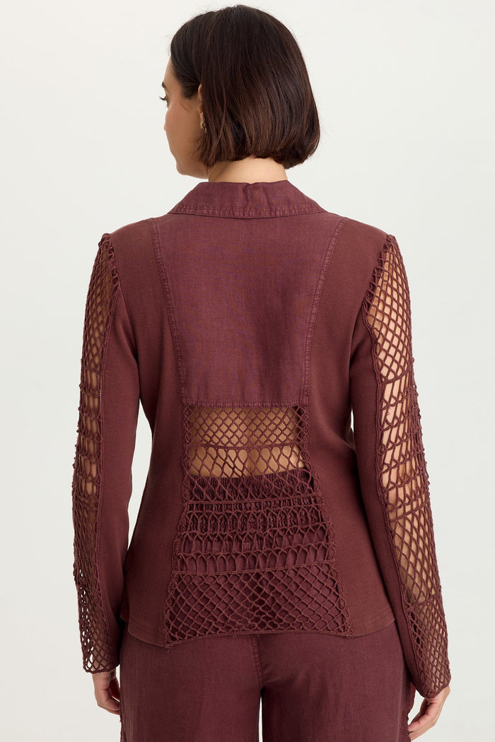 XCVI Mackie Linen Crochet Jacket