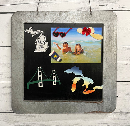 Mackinac Bridge Magnet - Green/White