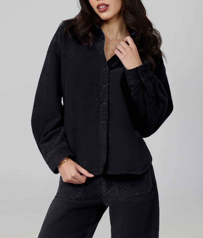 MARGOT-CBLK Corduroy Shirt