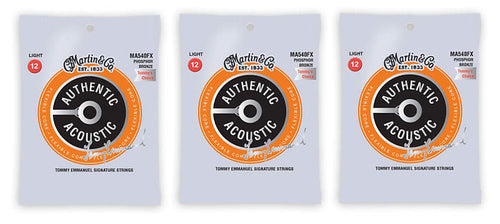 Martin MA540FX Tommy Emmanuel Signature Flex Core Acoustic Strings Light 12-54 (3-Pack)