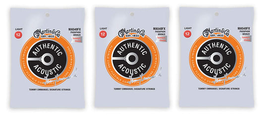 Martin MA540FX Tommy Emmanuel Signature Flex Core Acoustic Strings Light 12-54 (3-Pack)