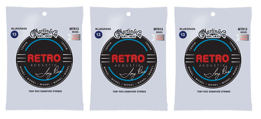 Martin MTR13 Tony Rice Bluegrass Acoustic Guitar Strings, 13-56 (3-Pack)