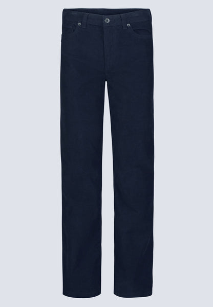 Buffalo Women Pants Navy Woven Denim Pants Rinse Wash Finish Easy-Care Styling