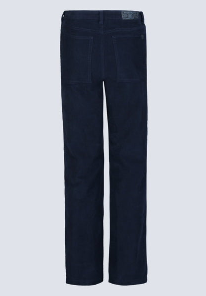 Buffalo Women Pants Navy Woven Denim Pants Rinse Wash Finish Easy-Care Styling