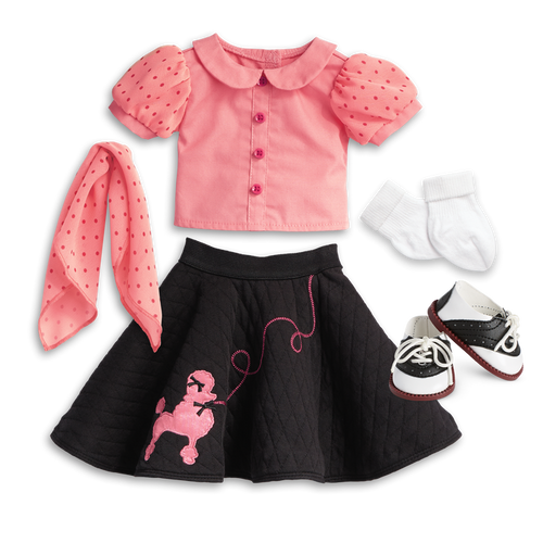 Maryellen's™ Poodle Skirt Outfit for 18-inch Dolls (Historical Characters)