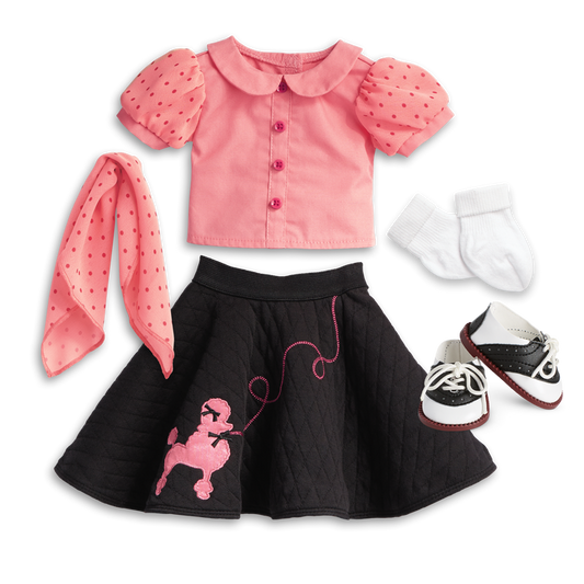 Maryellen's™ Poodle Skirt Outfit for 18-inch Dolls (Historical Characters)