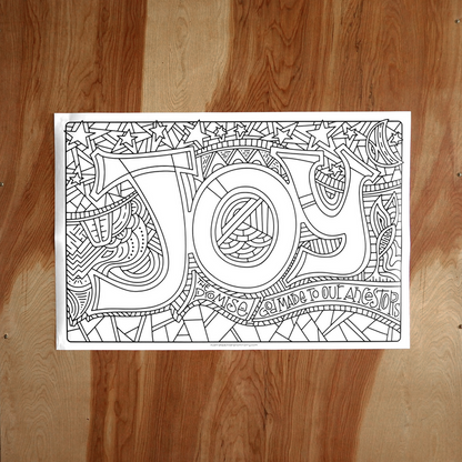 Mary's Song Coloring Poster - Joy