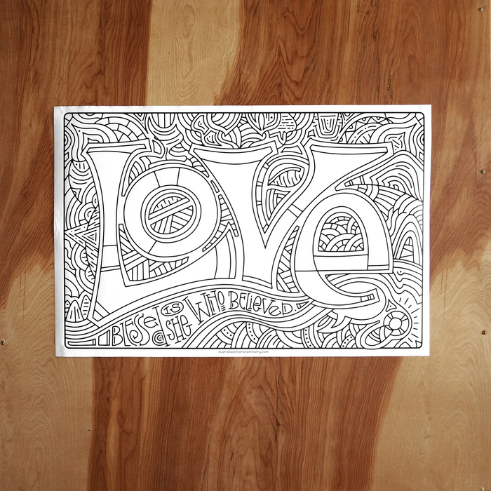 Mary's Song Coloring Poster - Love