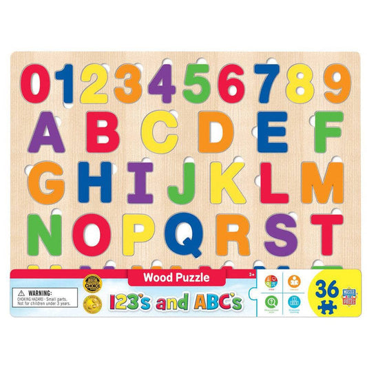 MasterPieces ABC 123 - 36 Piece Wood Jigsaw Puzzle