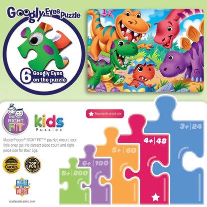 MasterPieces Googly Eyes Dinosaurs - 48 Piece Jigsaw Puzzle