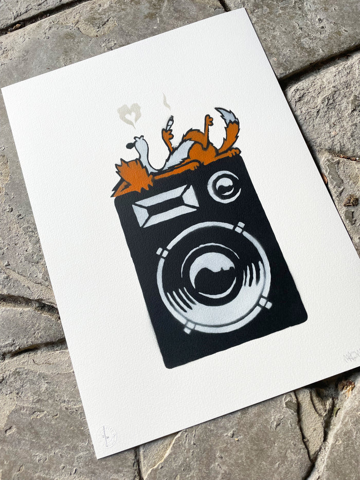 MAU MAU - Smoking Fox - ORIGINAL ON PAPER P/P