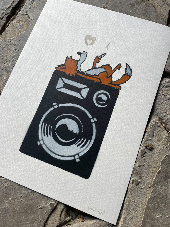 MAU MAU - Smoking Fox - ORIGINAL ON PAPER P/P
