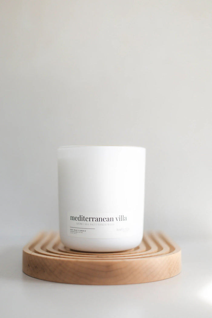 Mediterranean Villa 12oz Wooden Wick Luxury Candle