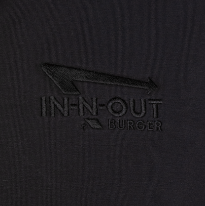 logo on Men's Black Performance Polo