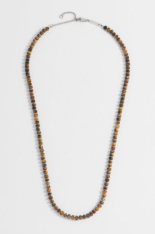 Men's Gemstone Rondelle Necklace