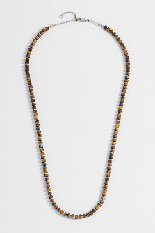 Men's Gemstone Rondelle Necklace