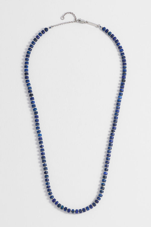 Men's Gemstone Rondelle Necklace