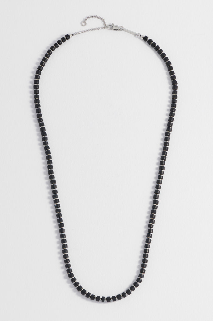 Men's Gemstone Rondelle Necklace