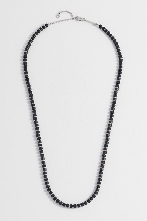 Men's Gemstone Rondelle Necklace