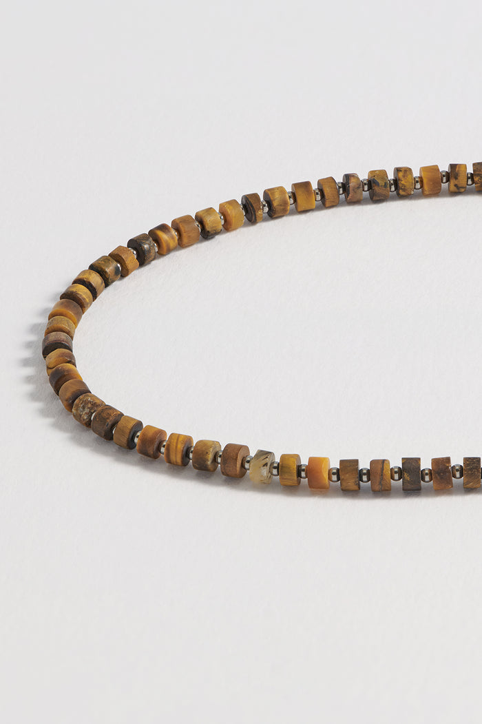 Men's Gemstone Rondelle Necklace