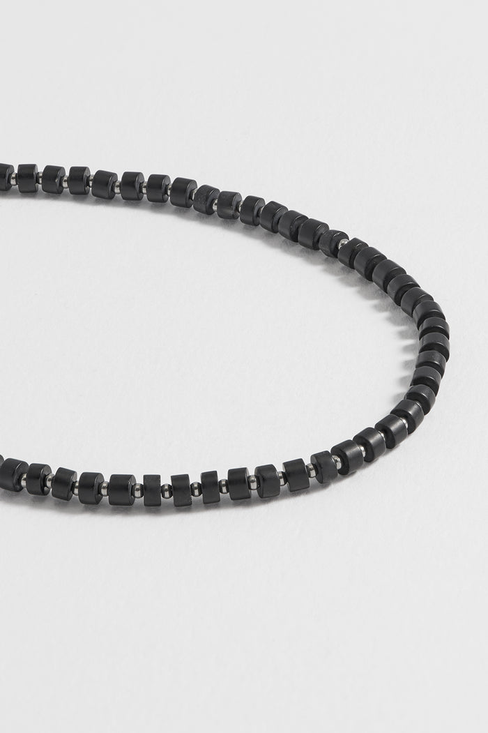 Men's Gemstone Rondelle Necklace