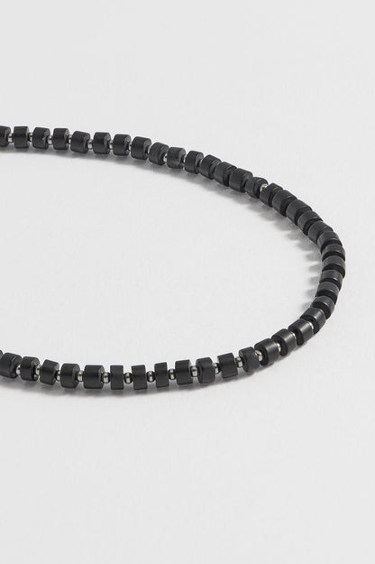 Men's Gemstone Rondelle Necklace