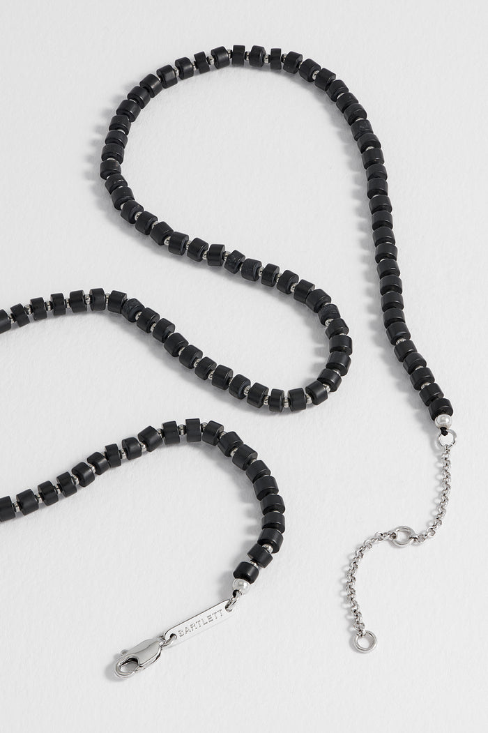 Men's Gemstone Rondelle Necklace