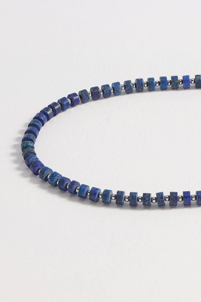Men's Gemstone Rondelle Necklace
