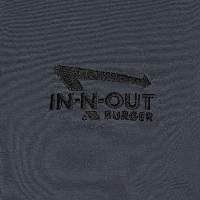 logo on Men's Grey Performance Polo