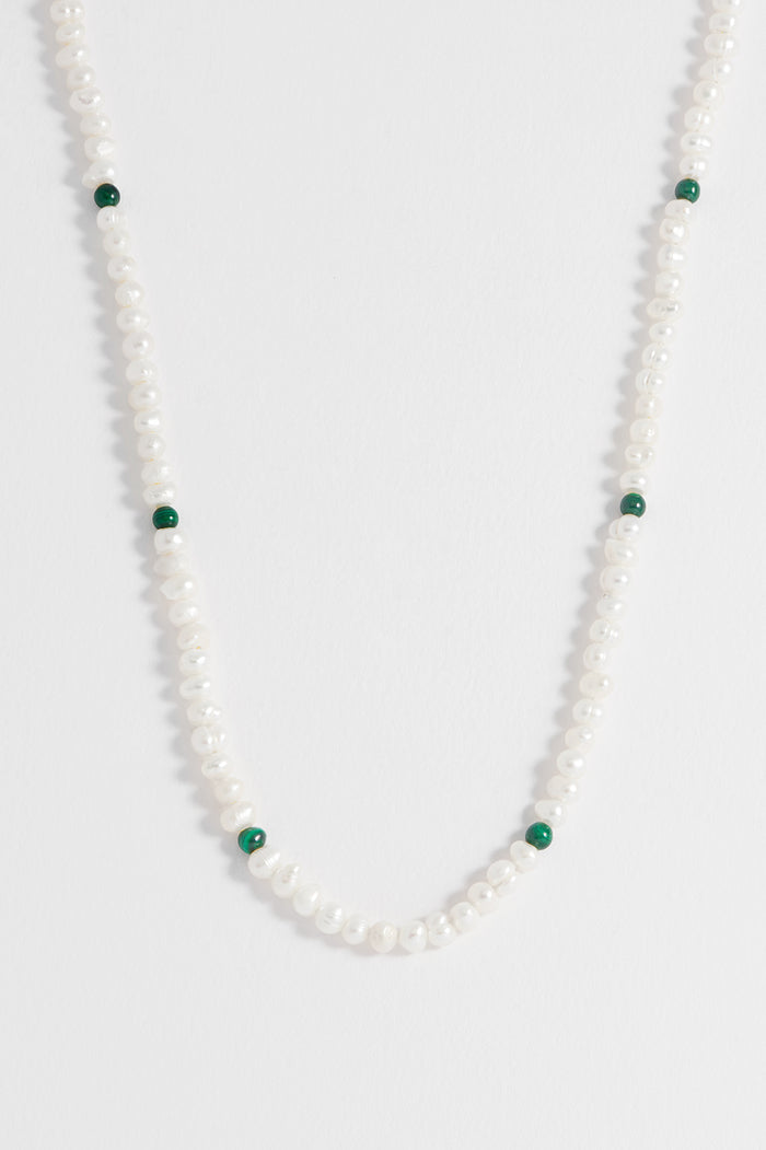 Men's Pearl and Gemstone Necklace
