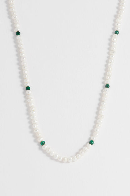 Men's Pearl and Gemstone Necklace