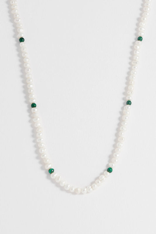 Men's Pearl and Gemstone Necklace