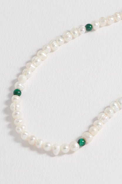 Men's Pearl and Gemstone Necklace