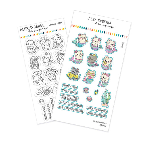 Mermaid Kitties Stamp & Die Bundle