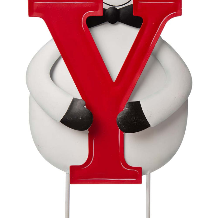 Metal Vertical or Horizontal "JOY" Snowman Family Yard Stake, Set Of 3
