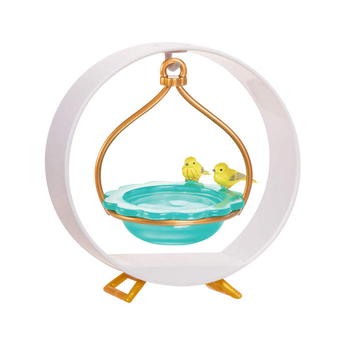 Bird water bath on display