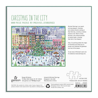 Michael Storrings Christmas in the City 1000 Piece Puzzle Holiday 1000 Piece Puzzles Michael Storrings Collection